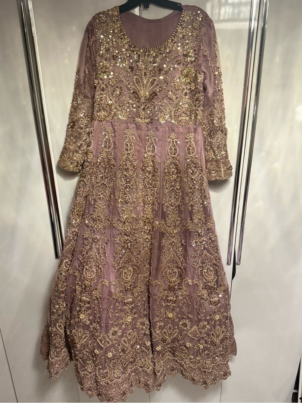 Elegant Lavender Embroidered Dress Pakistani dress
